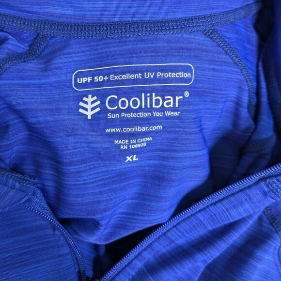 Coolibar Full Zip Sun Protection Jacket Womens XL Blue UPF Cover Up Thumbholes - Picture 7 of 9